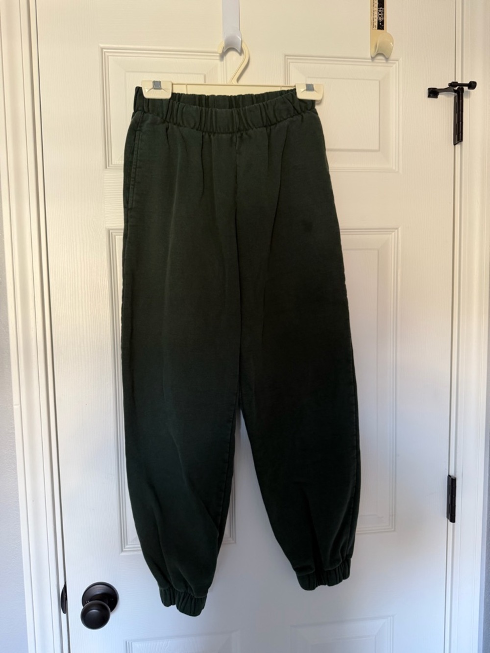 Brandy Melville Forest Green Fleece-Lined Joggers